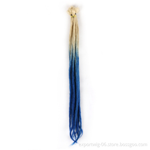 Wholesale Dread locks Synthetic Hair Extension Straight Style 20 inch Ombre Braids Ponytails Crochet Hair